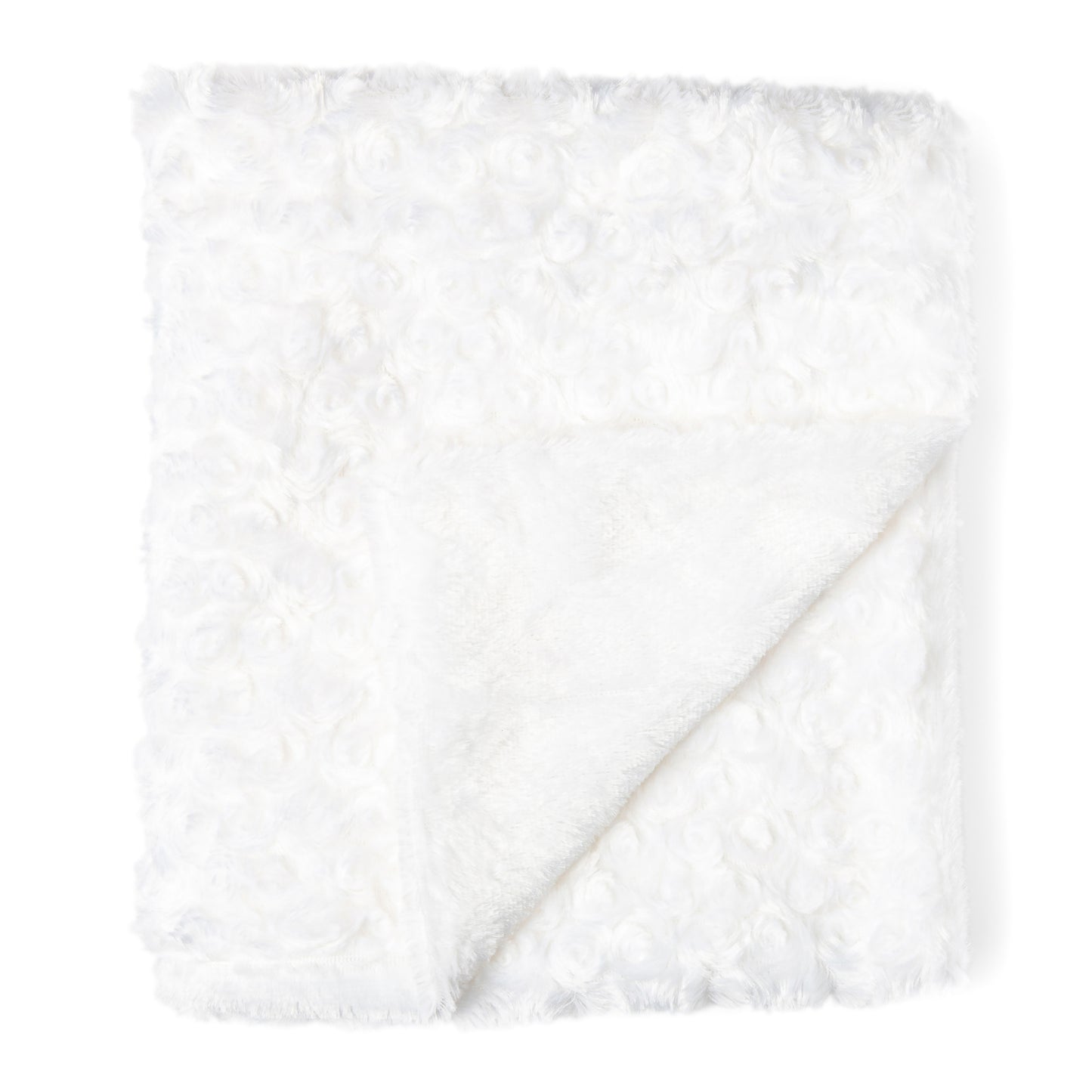 necessities by tendertyme Baby Boys and Girls Curly Plush Blanket, White