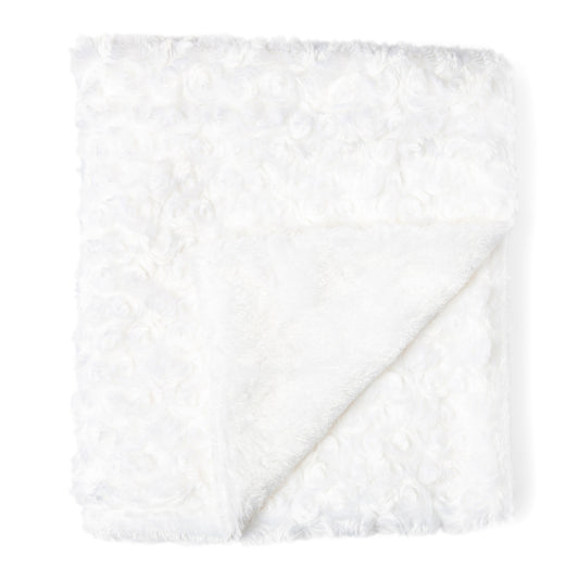 necessities by tendertyme Baby Boys and Girls Curly Plush Blanket, White