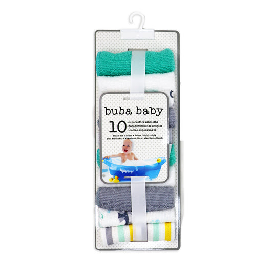 Buba Baby 10 Pack Washcloth Set, Seahorses