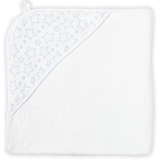 necessities by tendertyme Baby Boys and Girls Star Muslin Lined Hooded Towel, Blue