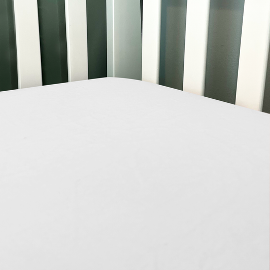 necessities by tendertyme Baby Boys and Baby Girls Solid Flannel Crib Sheet, White