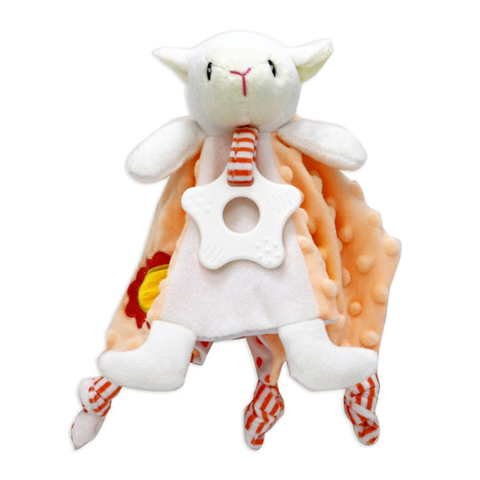 Baby Mode Baby Boys and Baby Girls Popcorn Activity Toy, Peach Lamb