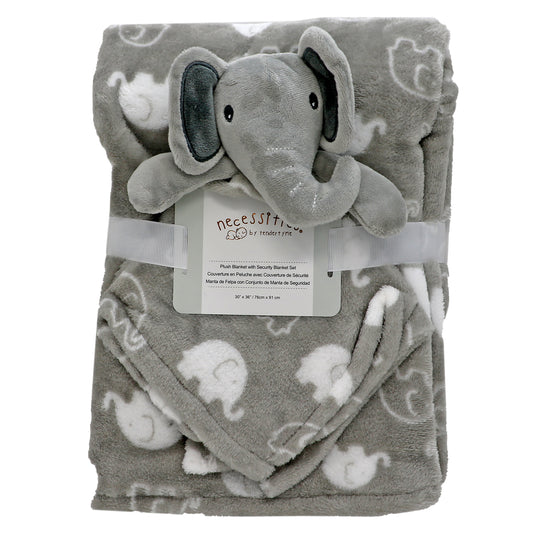 Baby Mode Baby Boys and Baby Girls Blanket with Matching Elephant Lovey Nunu