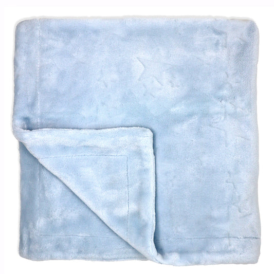 Amor Bebe Baby Boys and Baby Girls Embossed Plush Blanket, Blue