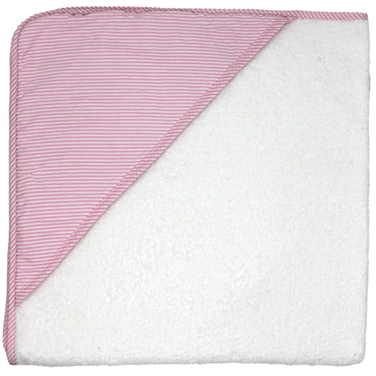 Baby Mode Signature Baby Boys and Girls Bath Towel with Piping, Pink