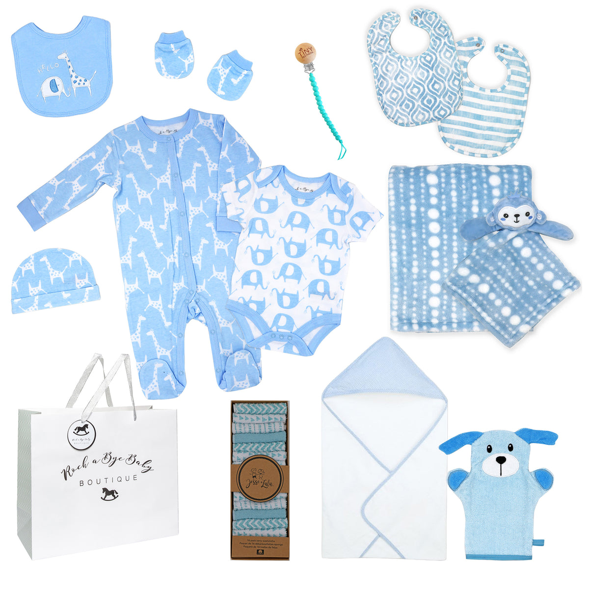 3 Stories Trading Company Baby Boy 28 Piece Infant Baby Gift Set