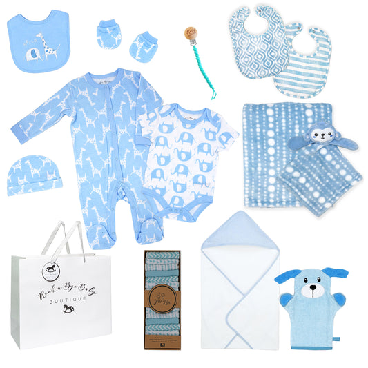 3 Stories Trading Company Baby Boy 28 Piece Infant Baby Gift Set