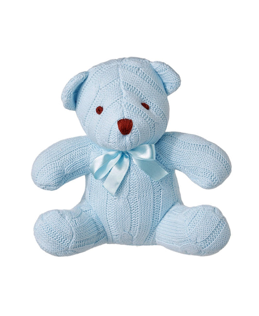Baby Mode Cable Knit Snuggle Bear, Blue