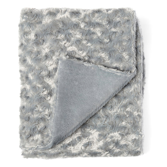necessities by tendertyme Baby Boys and Girls Curly Plush Blanket, Gray