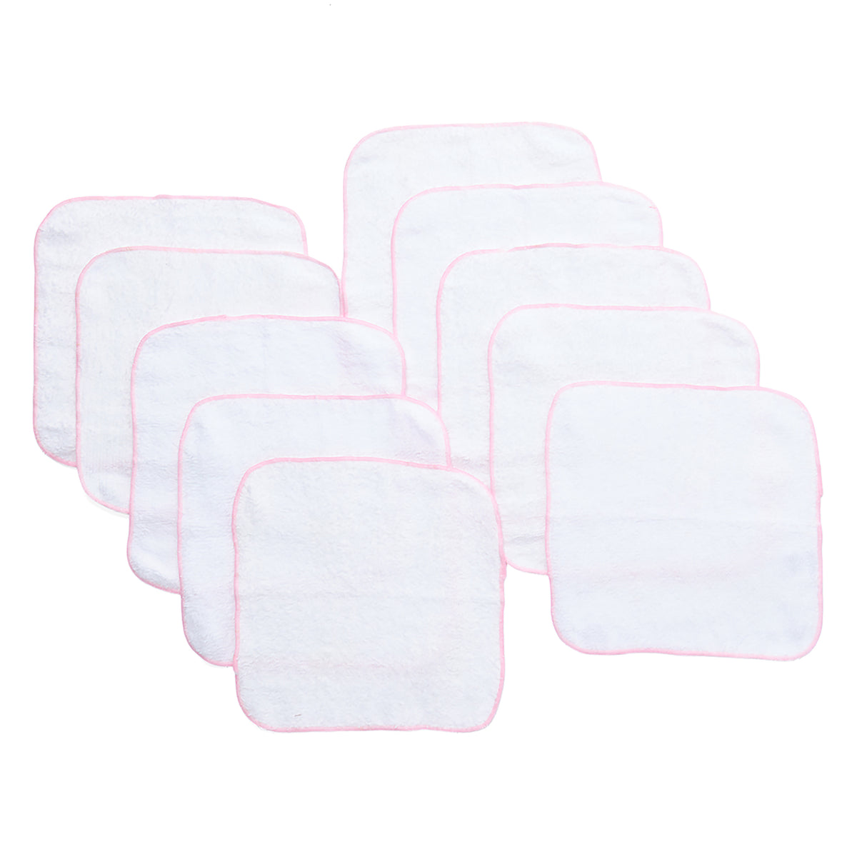 necessities by tendertyme Baby Boys and Girls 10 Pack Terry Baby Washcloths, Pink