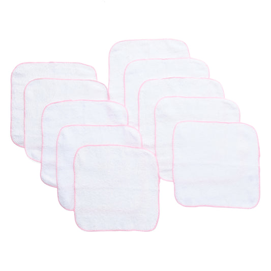 necessities by tendertyme Baby Boys and Girls 10 Pack Terry Baby Washcloths, Pink
