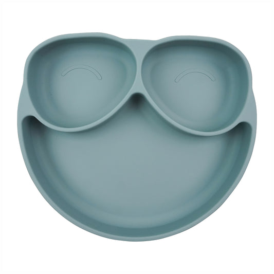 Tiny Teethers Designs Babies and Toddlers Silicone Feeding Suction Plate, Blue