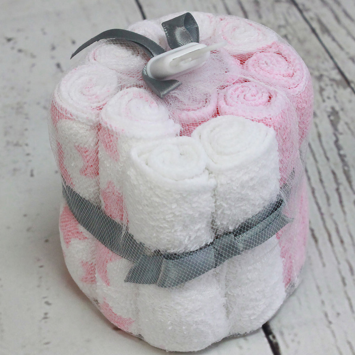 Jesse & Lulu Baby Boys and Girls 12 Baby Washcloths Gift Set, Pink