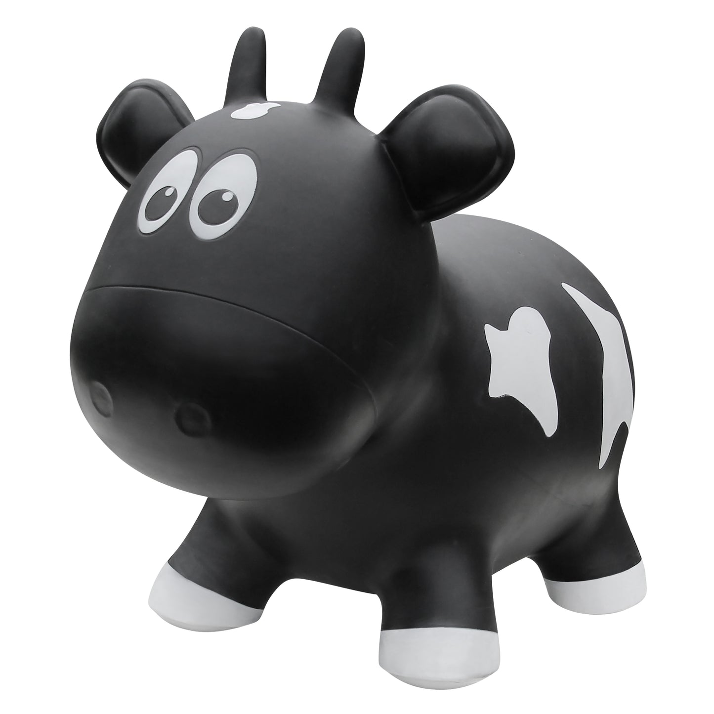 Farm Hoppers Toddler and Kids Inflatable Cow Hopper Toy, Black