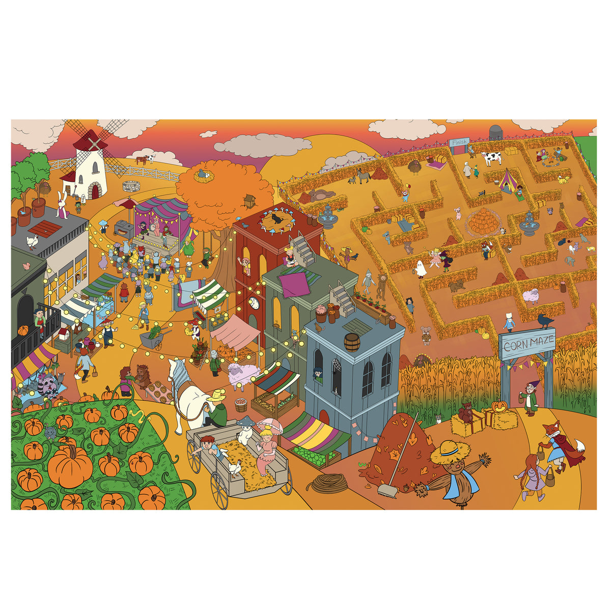 Pipp & Spalding Seek-and-Find Autumn in the Woodlands Interactive Blanket