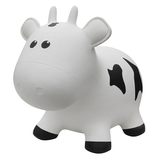 Farm Hoppers Toddler and Kids Inflatable Cow Hopper Toy, White