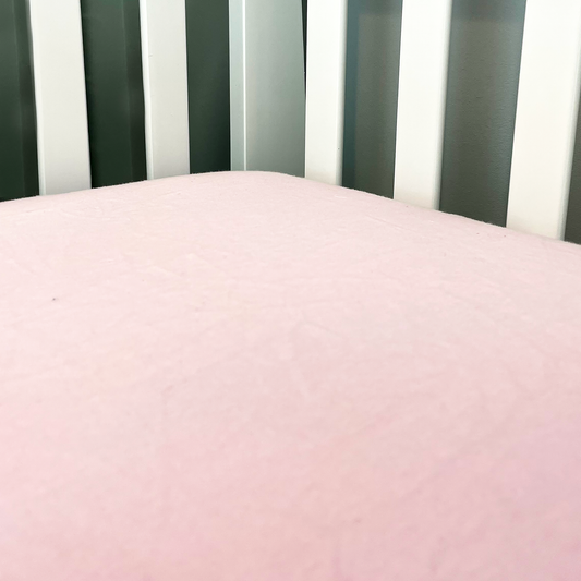 necessities by tendertyme Baby Boys and Baby Girls Solid Flannel Crib Sheet, Pink