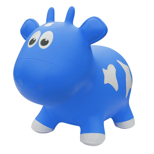 Farm Hoppers Toddler and Kids Inflatable Cow Hopper Toy, Blue