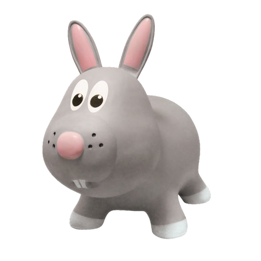 Farm Hoppers Toddler and Kids Inflatable Rabbit Hopper Toy, Gray