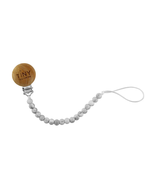 Tiny Teethers Designs Baby Boys and Baby Girls Silicone Pacifier Clip, Marble