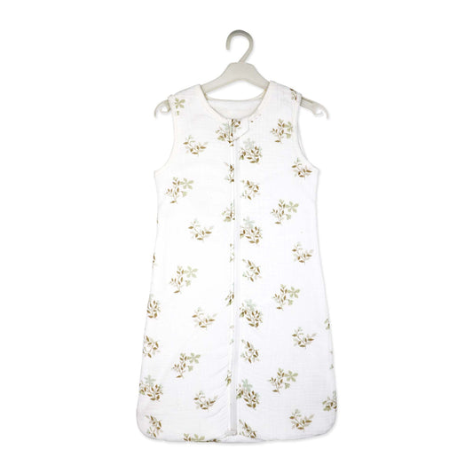 Baby Mode Baby Boys and Baby Girls Muslin Sleep Sack Tan Sprigs, 0-6M
