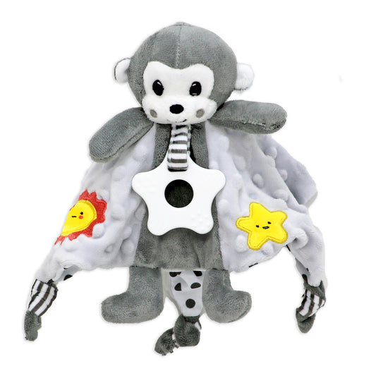 Baby Mode Baby Boys and Baby Girls Popcorn Activity Toy, Gray Monkey