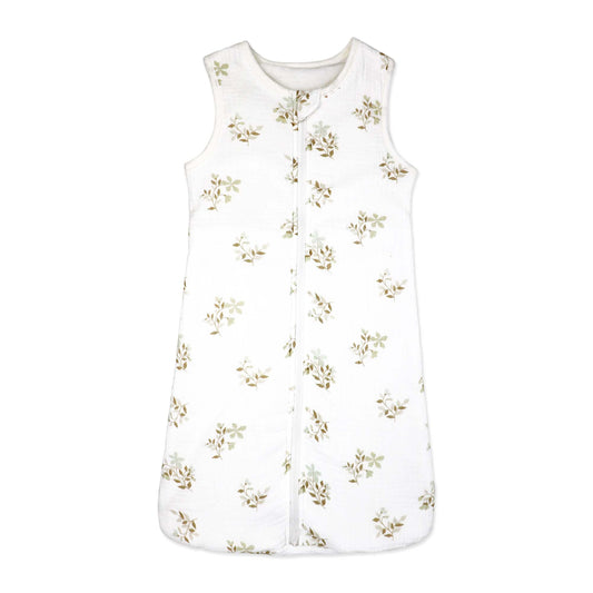 Baby Mode Baby Boys and Baby Girls Muslin Sleep Sack Tan Sprigs, 6-12M
