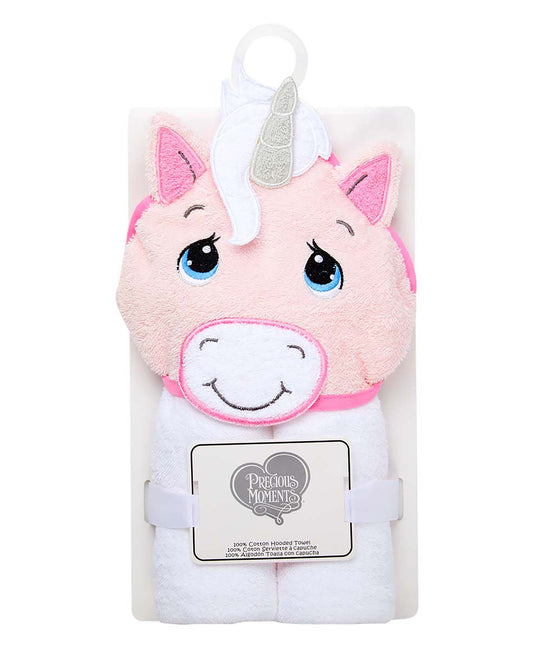 Precious Moments Baby Boy and Baby Girls Precious Moments Hooded Bath Towel, Unicorn
