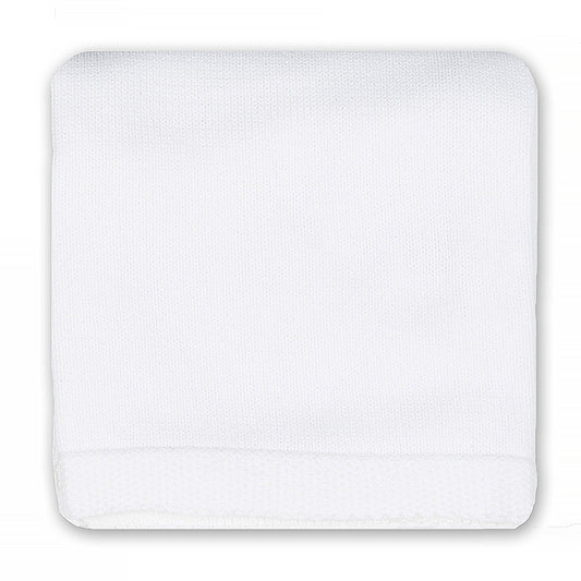 Baby Mode Signature Baby Boys and Baby Girls Knit Blanket with Knit Border, White
