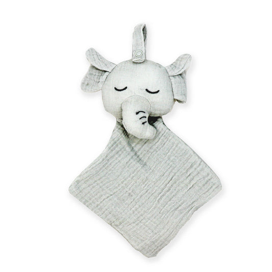 Jesse & Lulu Baby Boys And Baby Girls Muslin Pacifier Holder Toy, Gray