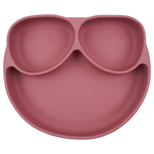 Tiny Teethers Designs Babies and Toddlers Silicone Feeding Suction Plate, Pink