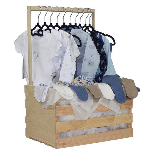 3 Stories Trading Company Baby Boy's First Years 38 Piece Baby Shower Gift Crate