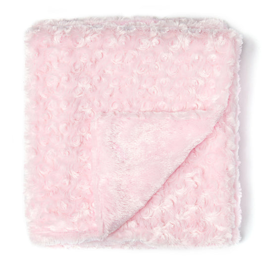 necessities by tendertyme Baby Boys and Girls Curly Plush Blanket, Pink