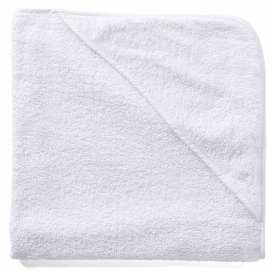Baby Mode Signature Baby Boys and Girls Bath Towel with Piping, White