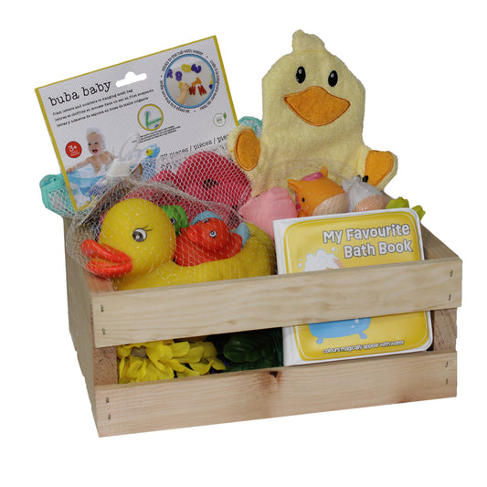 Funtime with Grandma! 49 Piece Baby Bath Fun Gift Set, Yellows