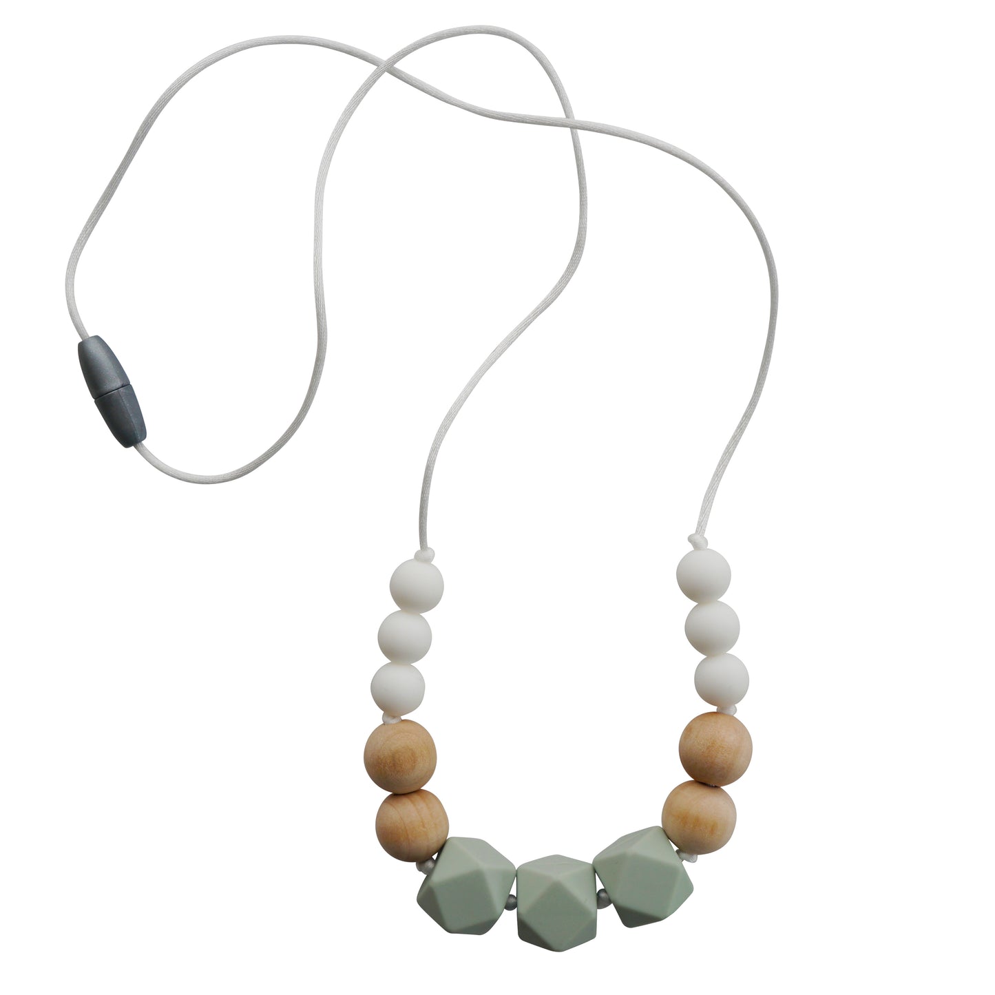 Tiny Teethers Designs Baby Boys and Baby Girls Silicone Teething Necklace for Mom and Baby, Sage
