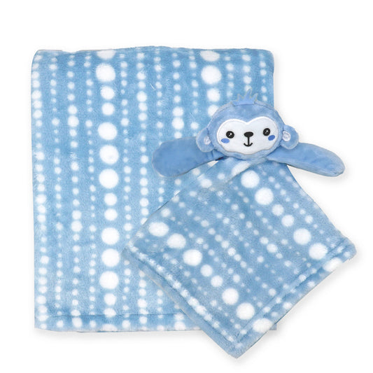 activities by baby mode Baby Boys and Baby Girls Baby Blanket with Animal Lovey Nunu Gift Set, Monkey