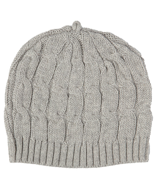 Baby Mode Signature Baby Boys and Girls Beanie Hat Cable Knit, 0-6M, Gray
