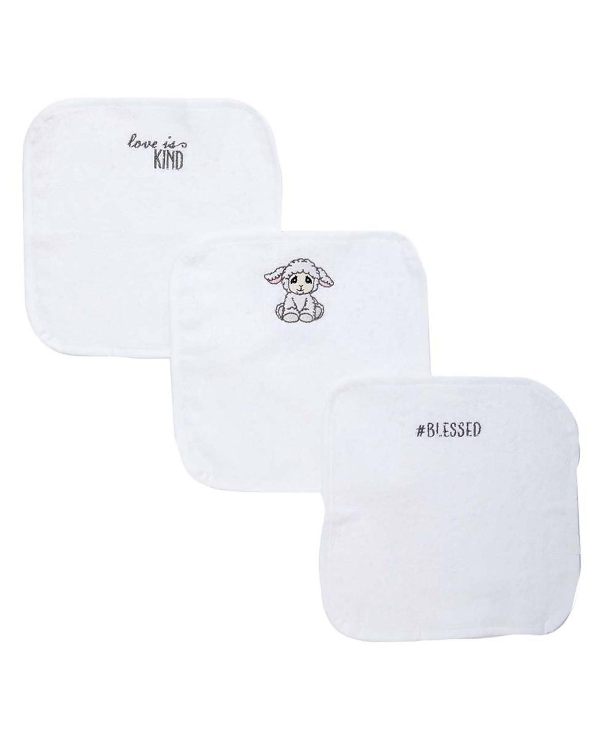 Precious Moments Baby Boys and Baby Girls Precious Moments 3 Piece Baby Washcloths, Lamb