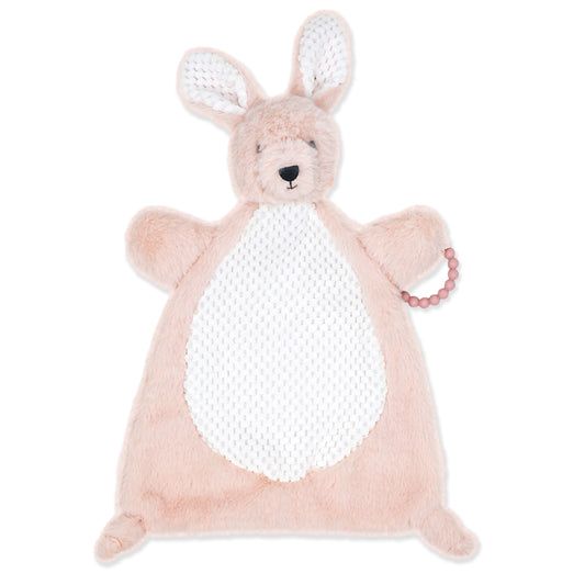 Jesse & Lulu Baby Boys and Baby Girls Flat Plush Activity Toy, Bunny